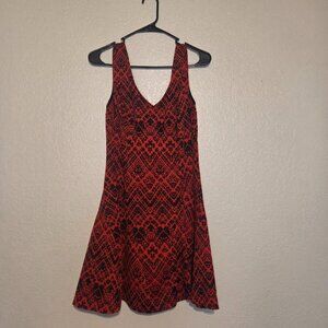 BeBop Red Women's Patterned Large Dress